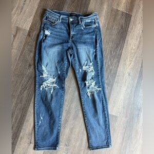 Judy Blue Ripped Dark Blue Skinny Jeans